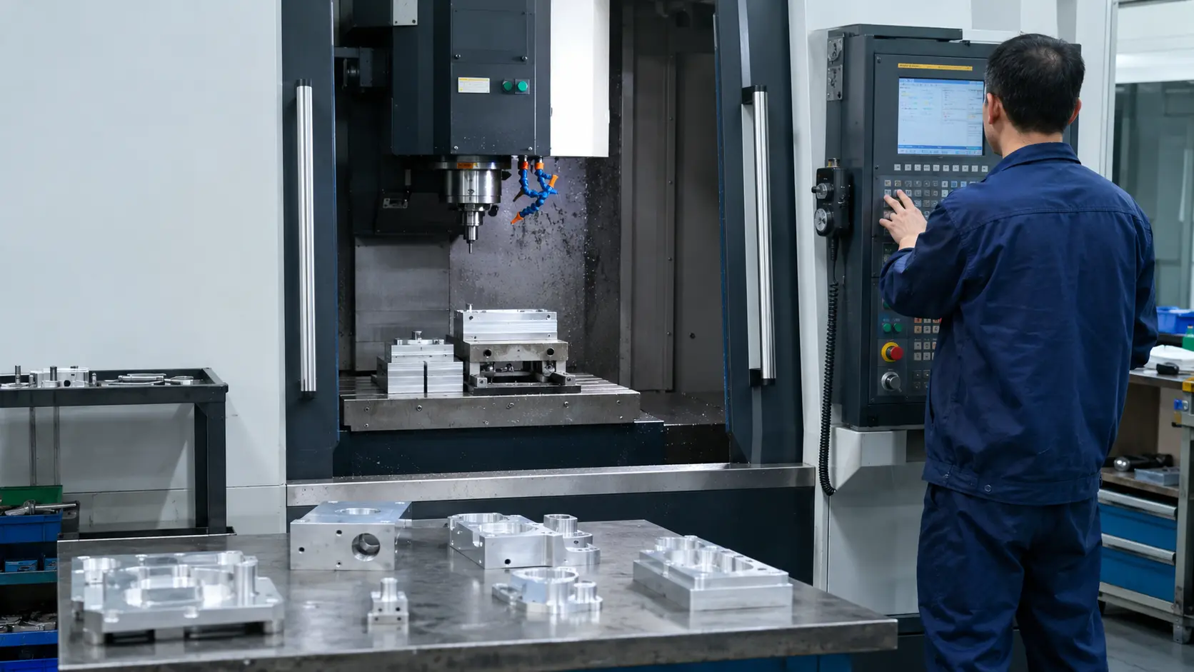 Real scene of CNC machining workshop 5