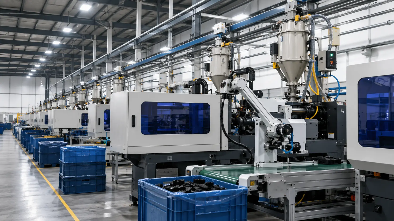 Real scene of injection molding factory 4