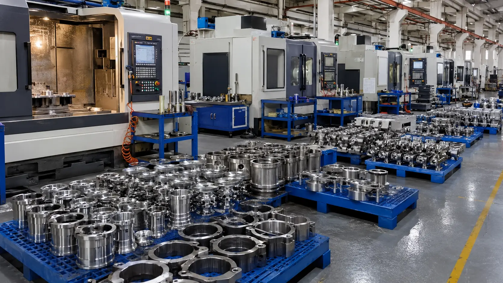 Real scene of CNC machining workshop 2