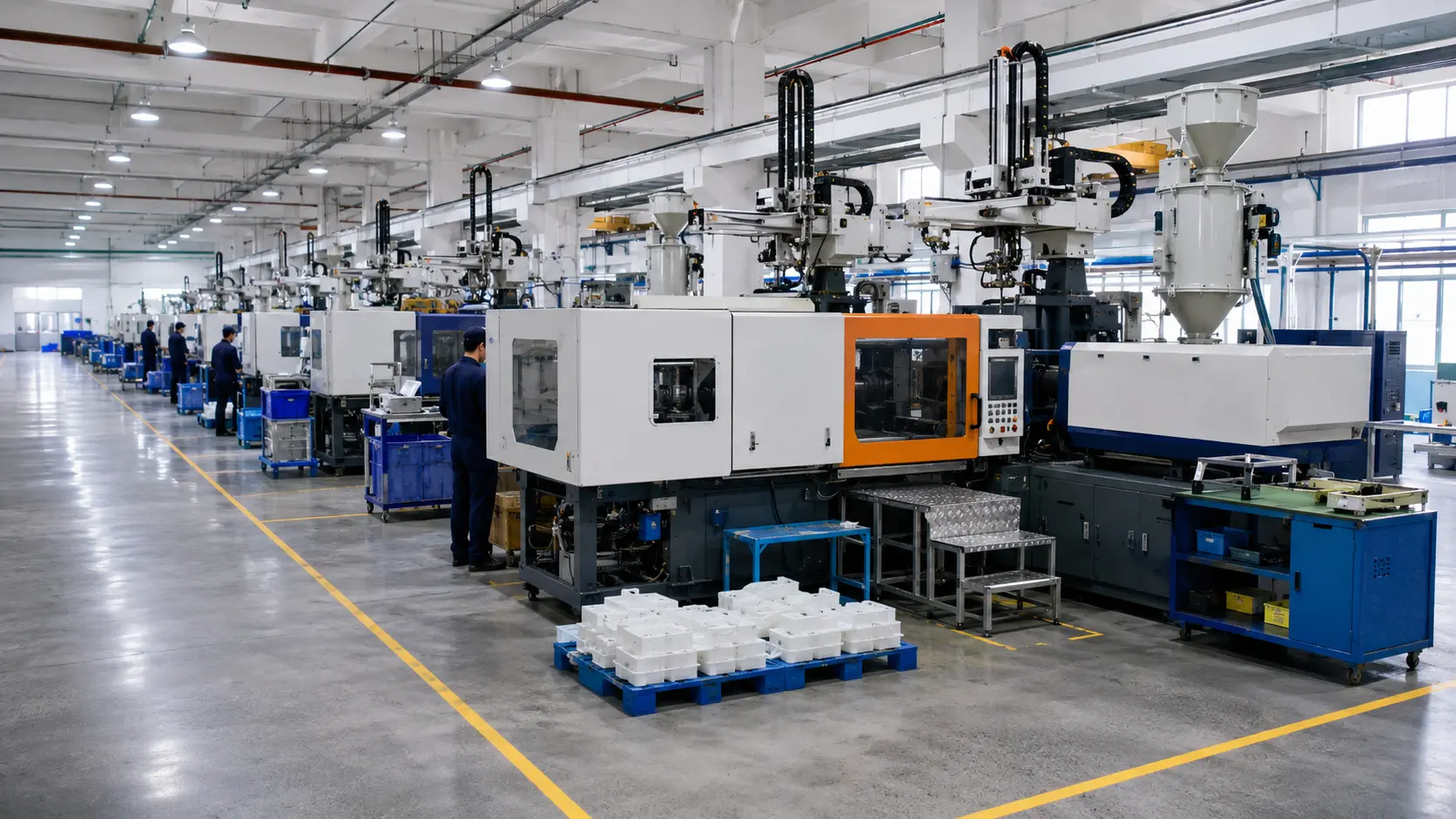 Real scene of injection molding factory