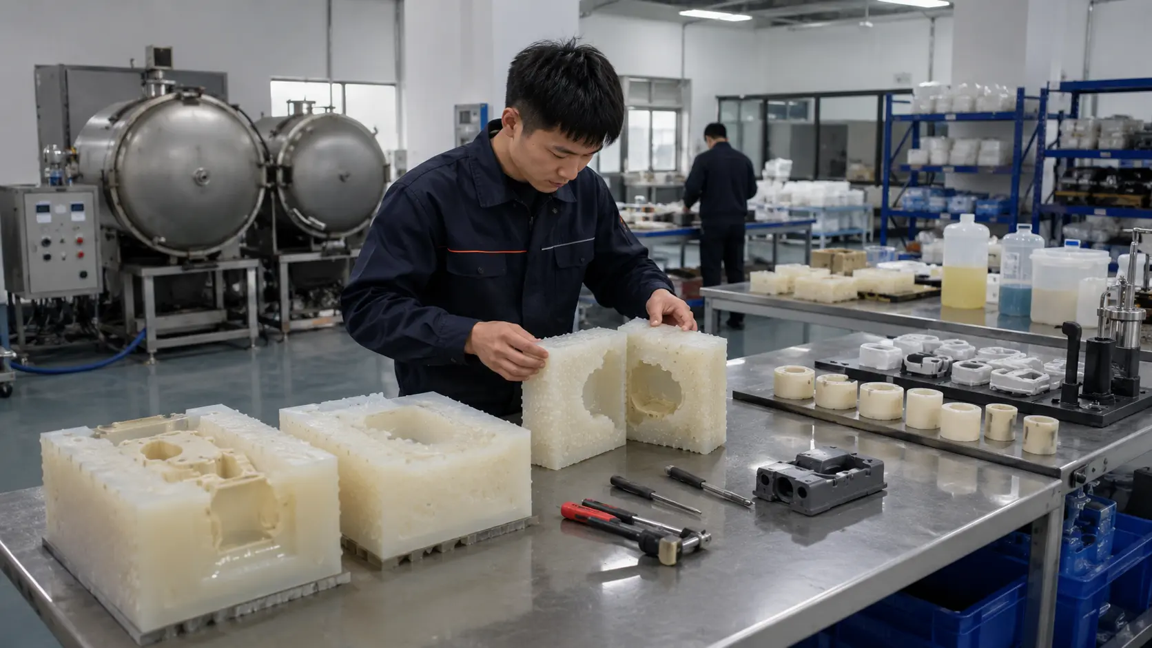 Real scene of vacuum casting workshop 5