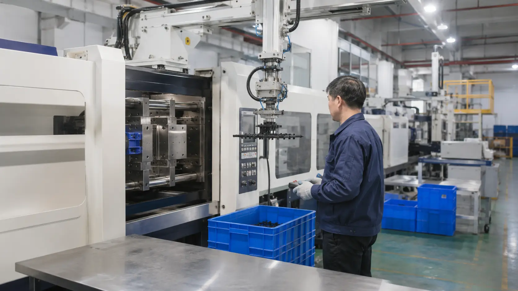 Real scene of injection molding factory 5