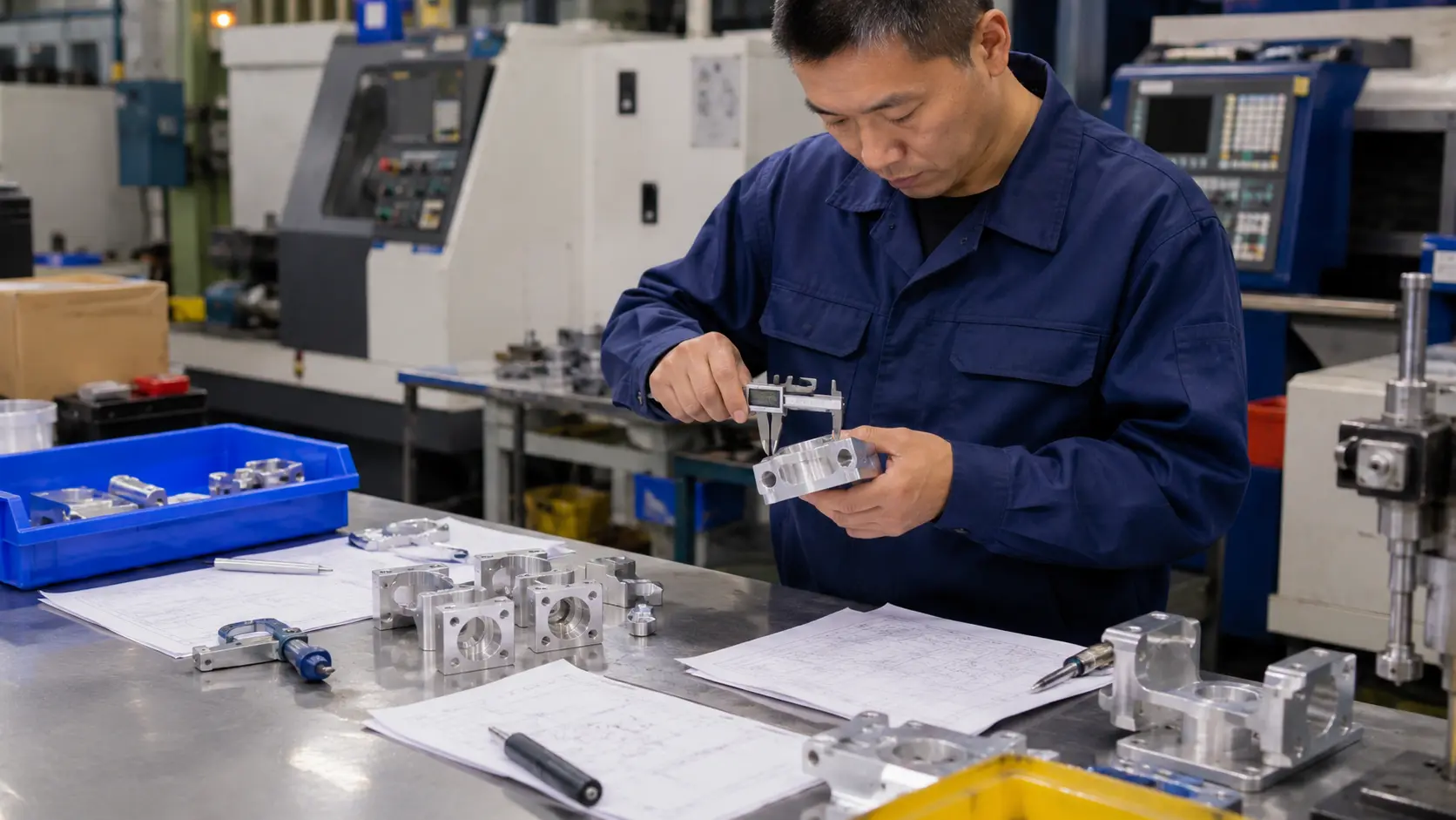 Real scene of CNC machining workshop 3