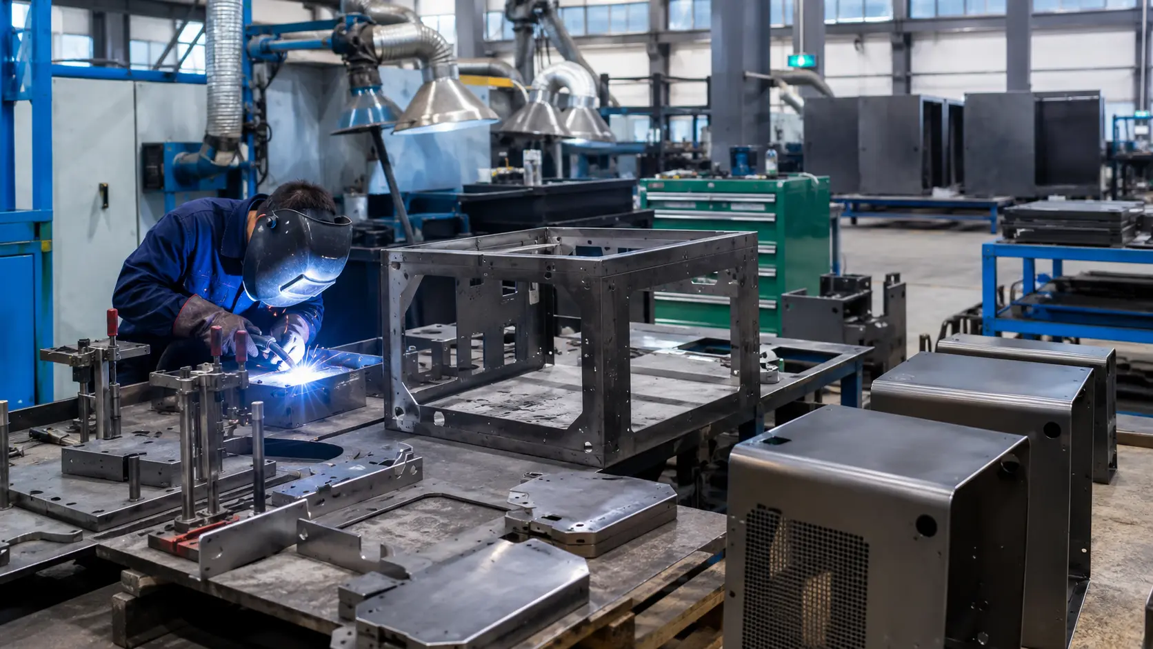 Real scene of sheet metal fabrication workshop 4