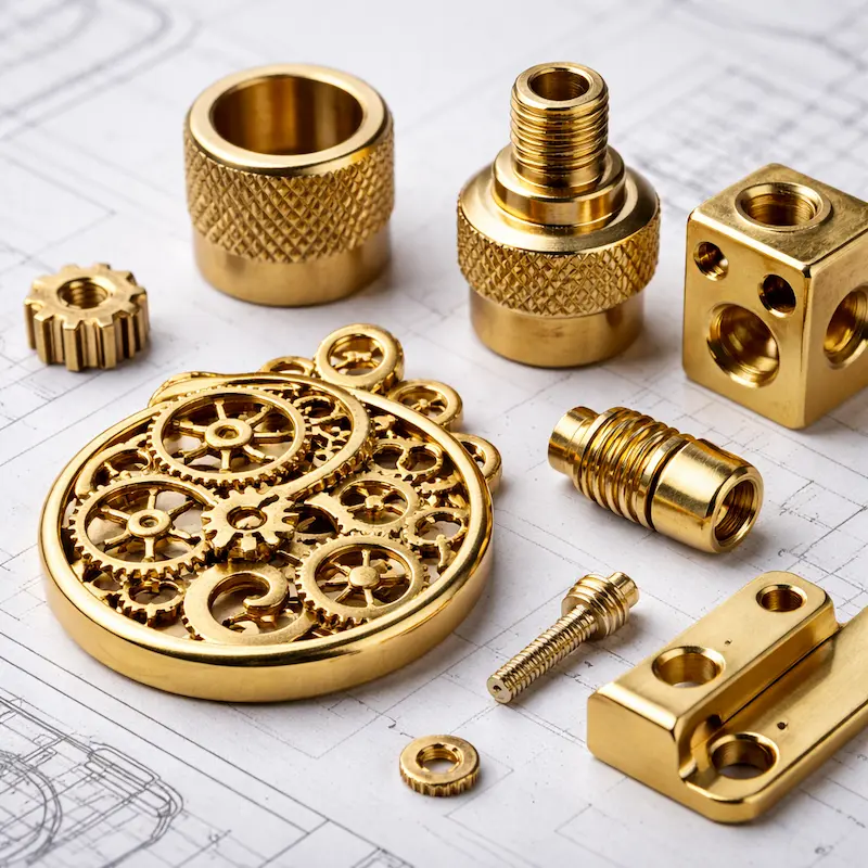 黄铜(蜡铸-打磨)成品件：真实金属质感，可打磨与抛光提升表面效果，适合装饰件、工艺品与小型精密金属零件