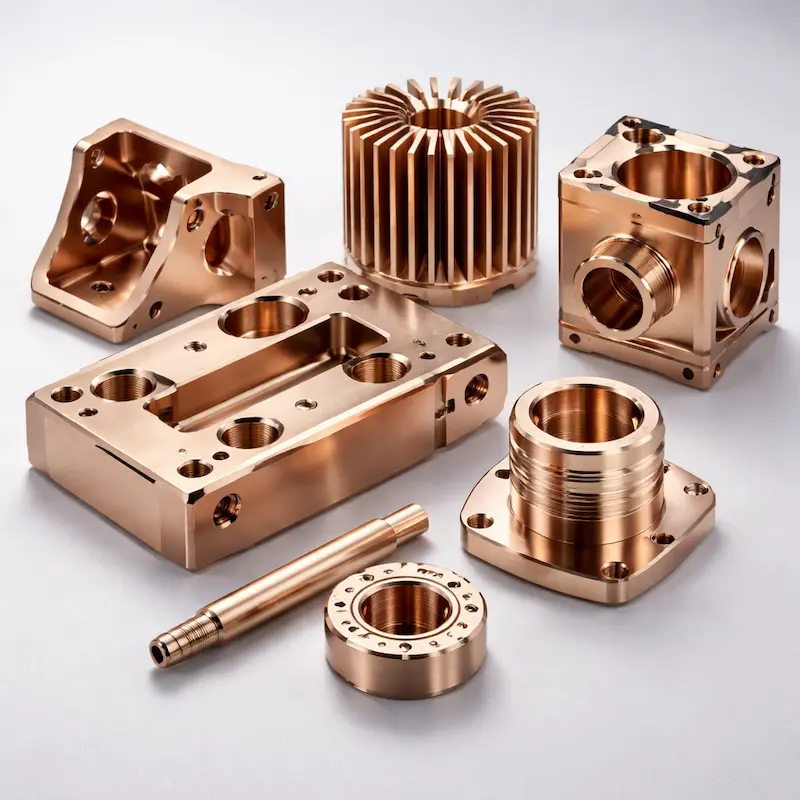 铬锆铜C18150 CNC加工样件：适用于结构件与终端零件的小批量精密机加工，支持抛光、热处理、电镀与镭雕